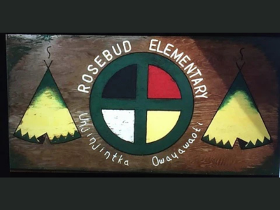 Rosebud Elementary School Shipping Label